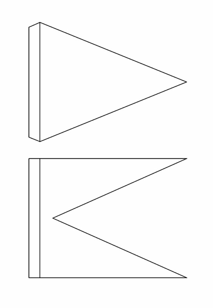 Moldes de Bandeirinhas de São João