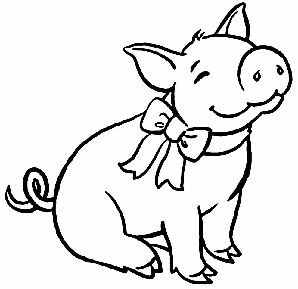 Desenho de porquinho para pintar