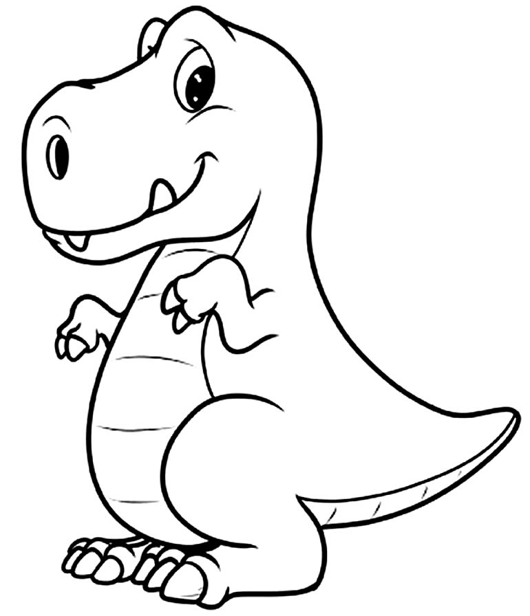 Desenho para pintar de T-Rex