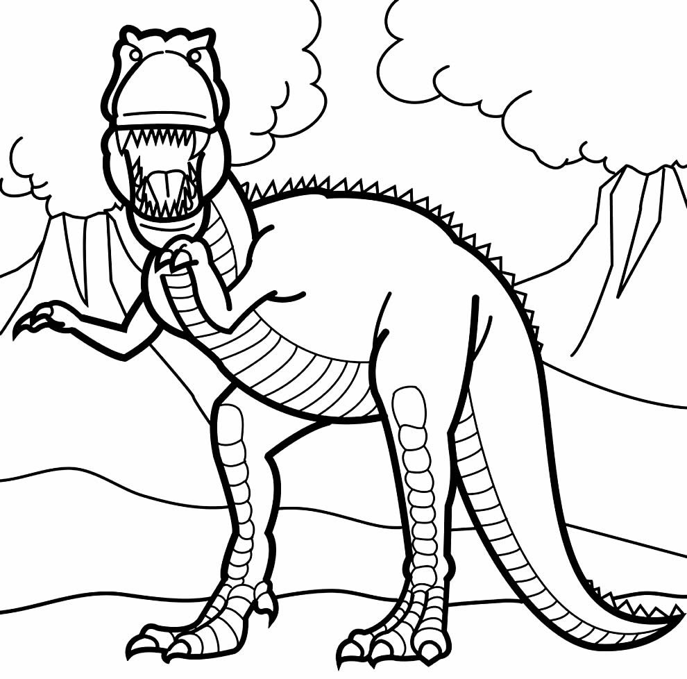Desenho para colorir de T-Rex