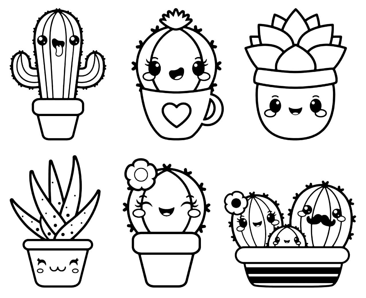 73 Desenhos Kawaii para Colorir