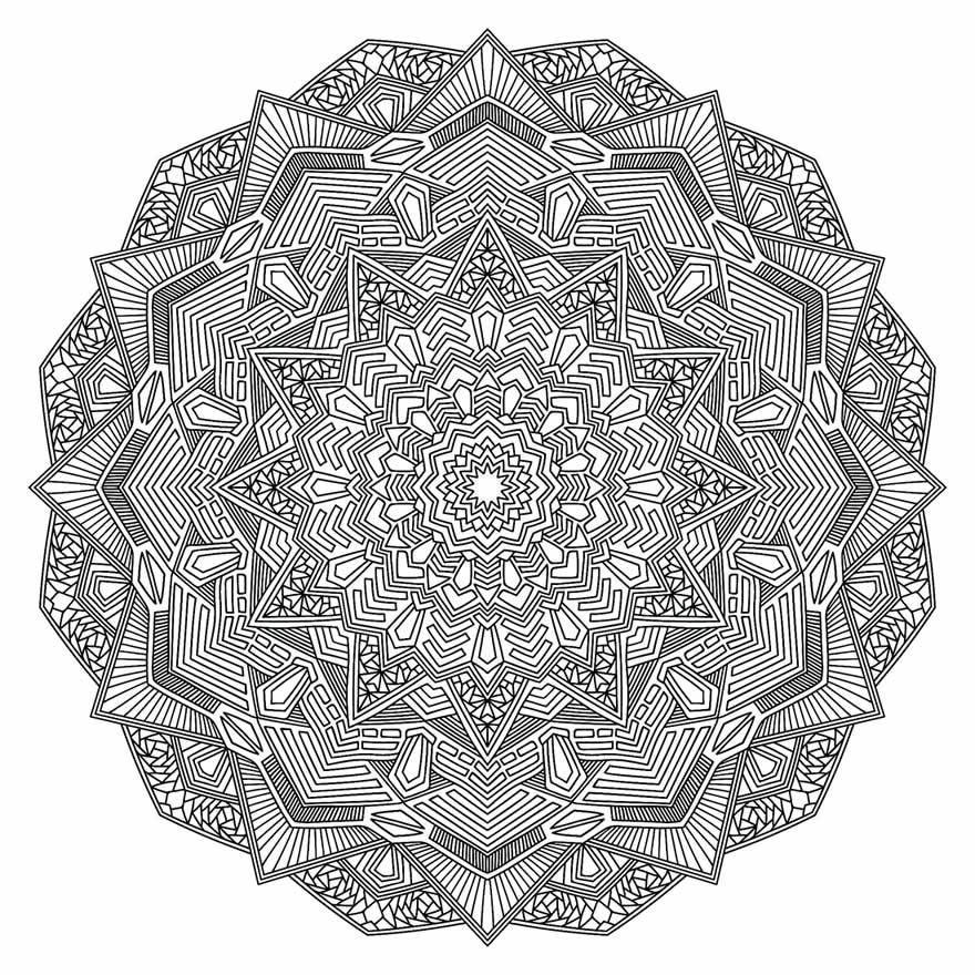 Desenho para colorir de Mandala