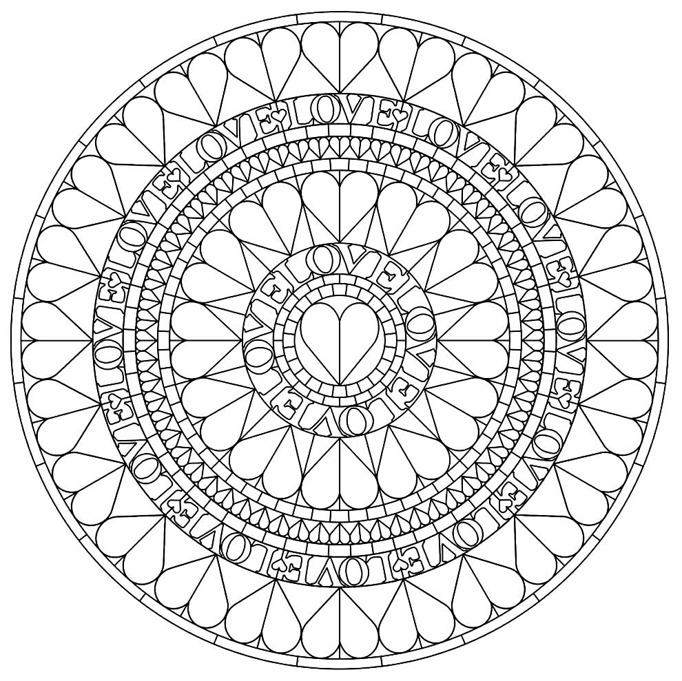 Desenho para colorir de Mandala