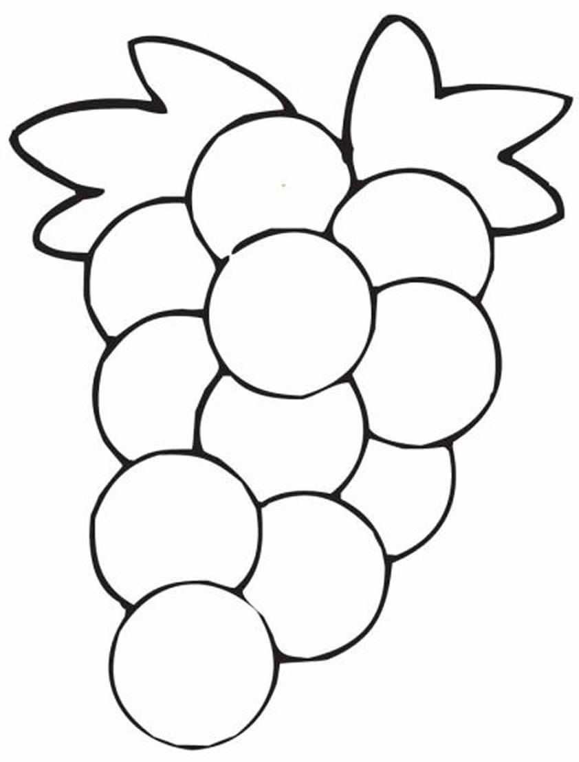 Molde de uva para imprimir