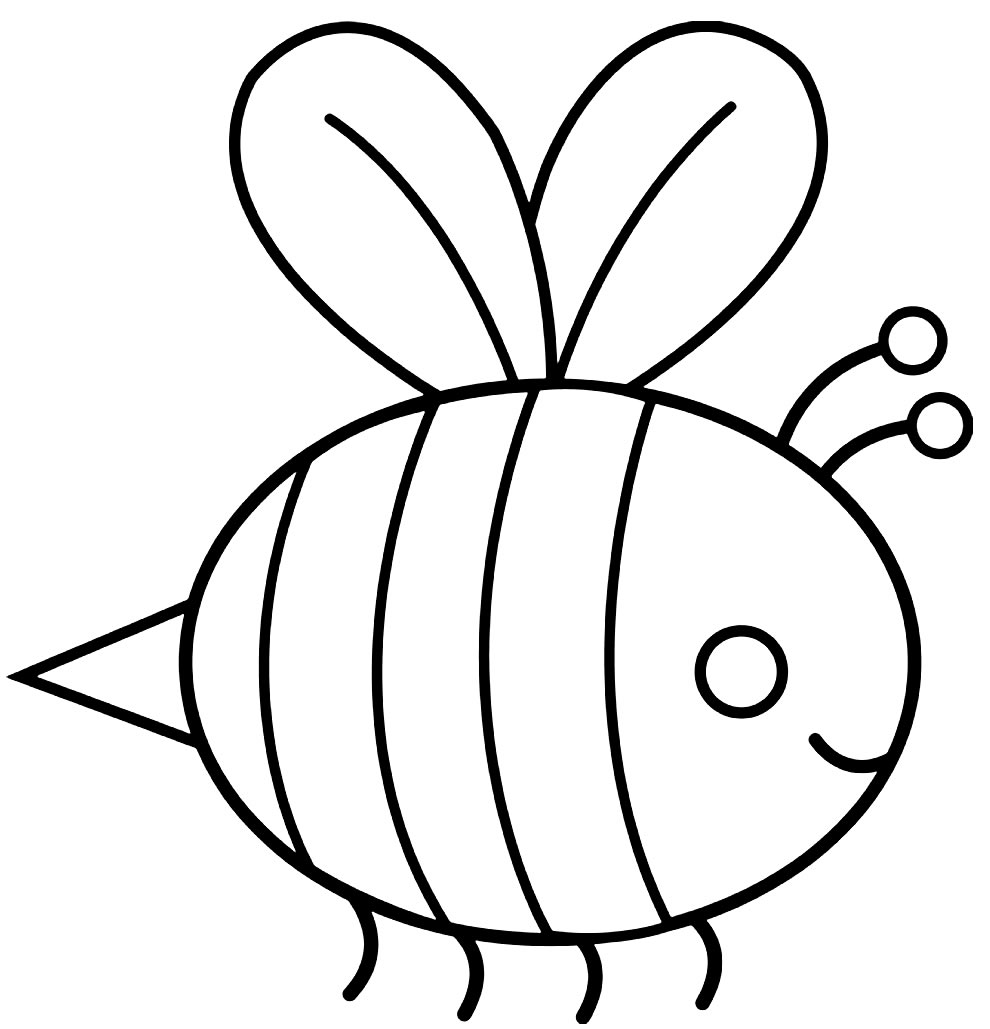 Desenho de abelha para colorir