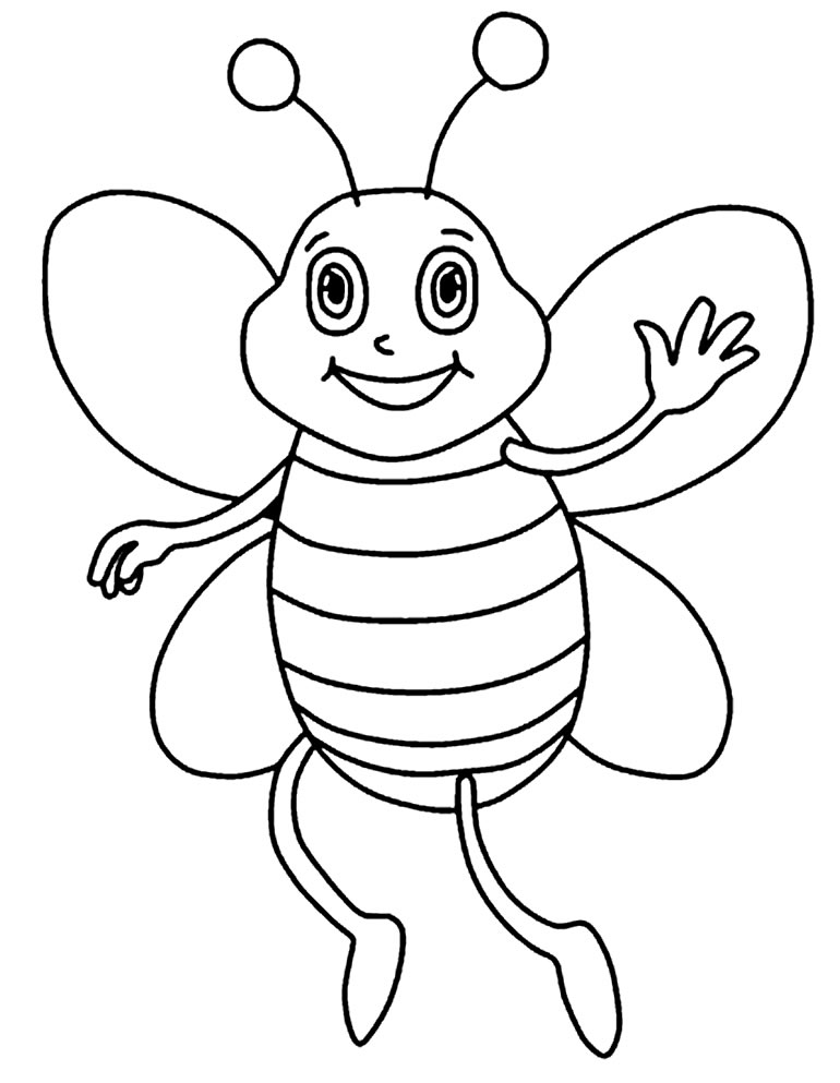 Imagem de abelha para colorir
