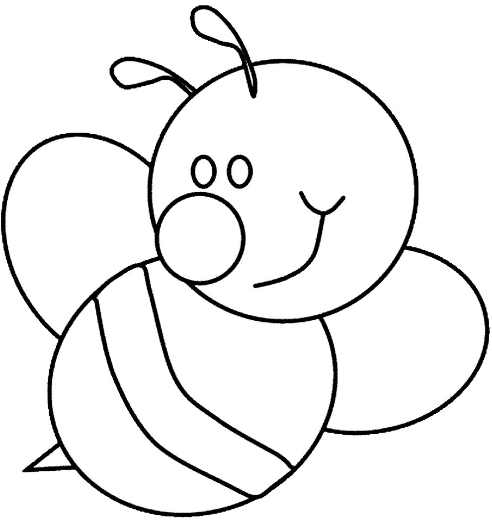 Desenho de abelha para pintar