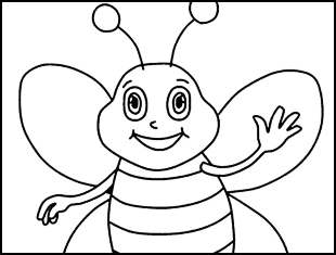Desenhos para colorir de abelhinha