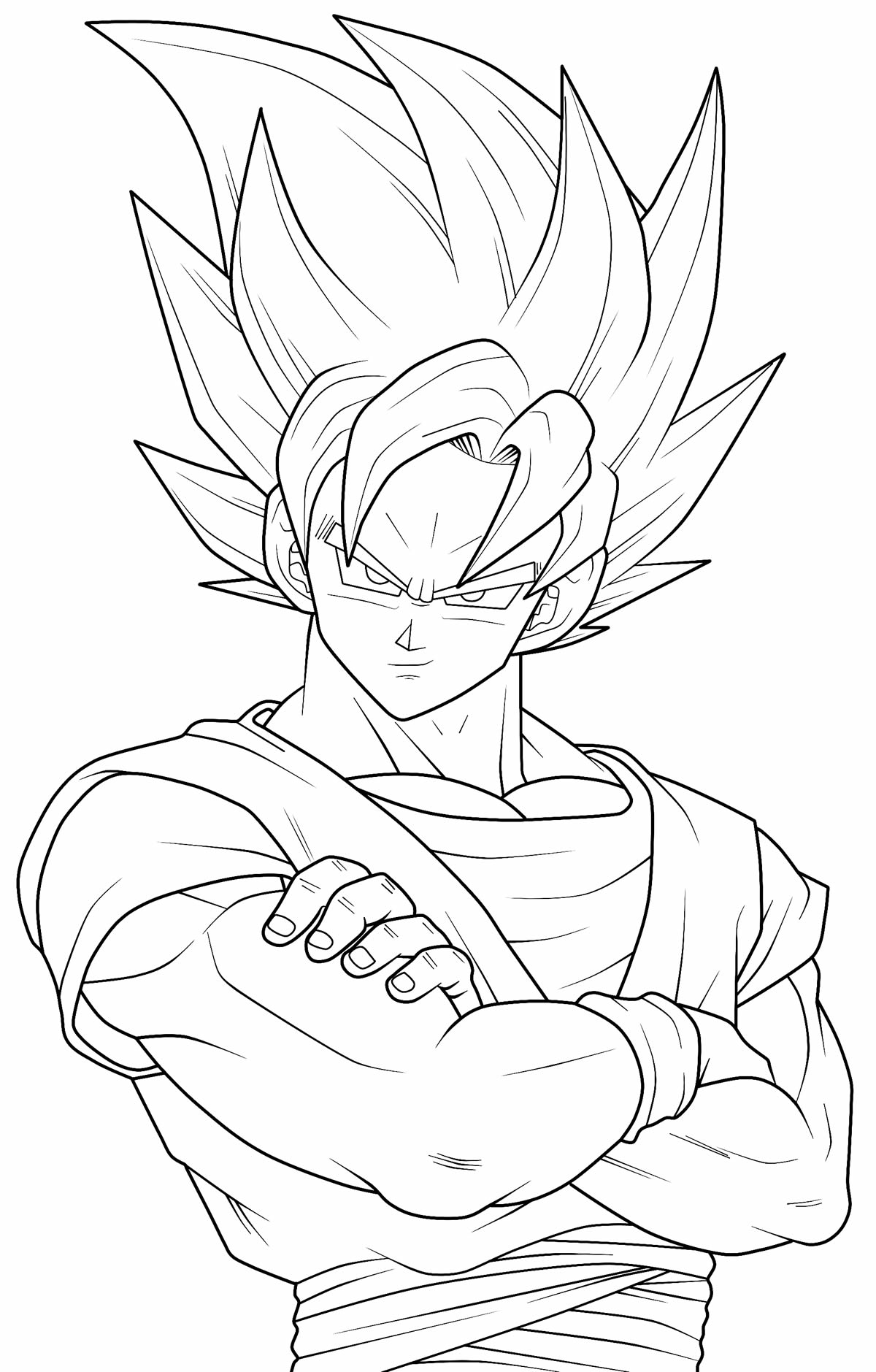 Imagem para colorir de Goku