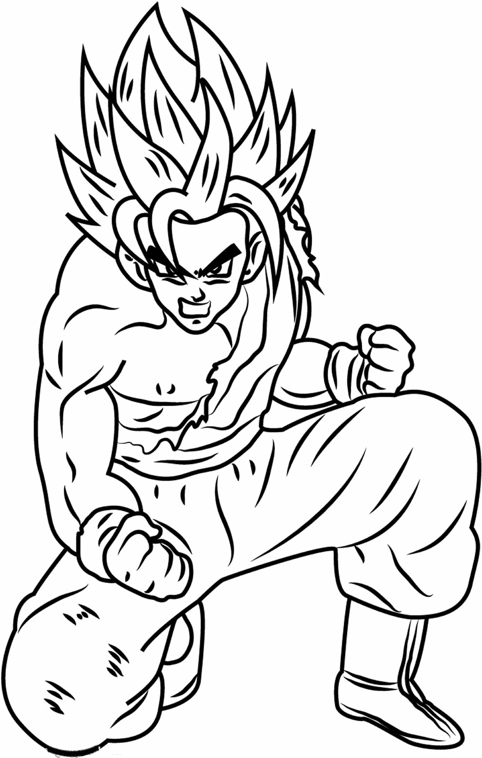Imagem para pintar de Goku