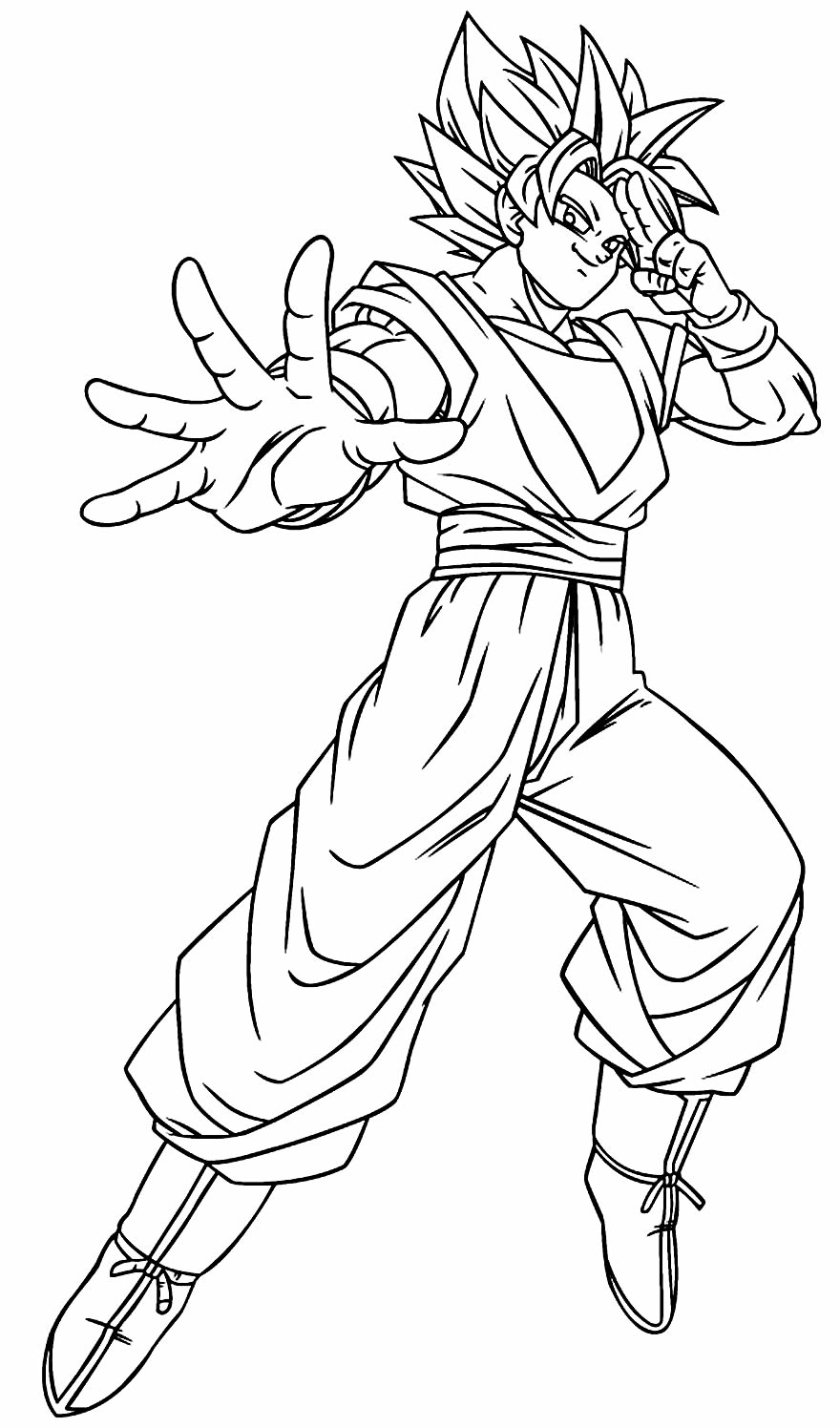 Desenho para pintar de Goku