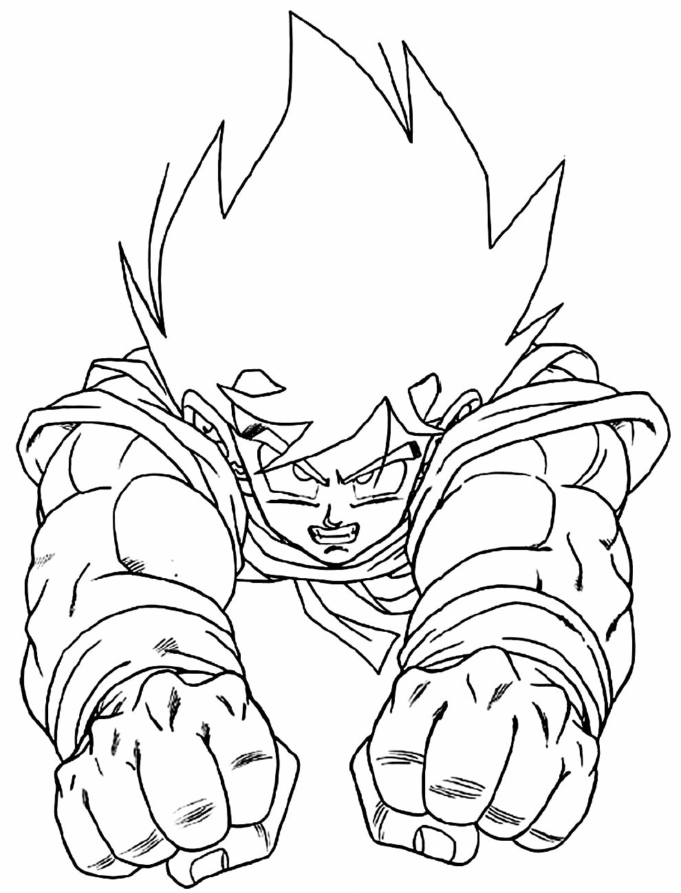 Desenhos Goku Para Colorir Imagens Para Colorir Dibujo De Goku Reverasite