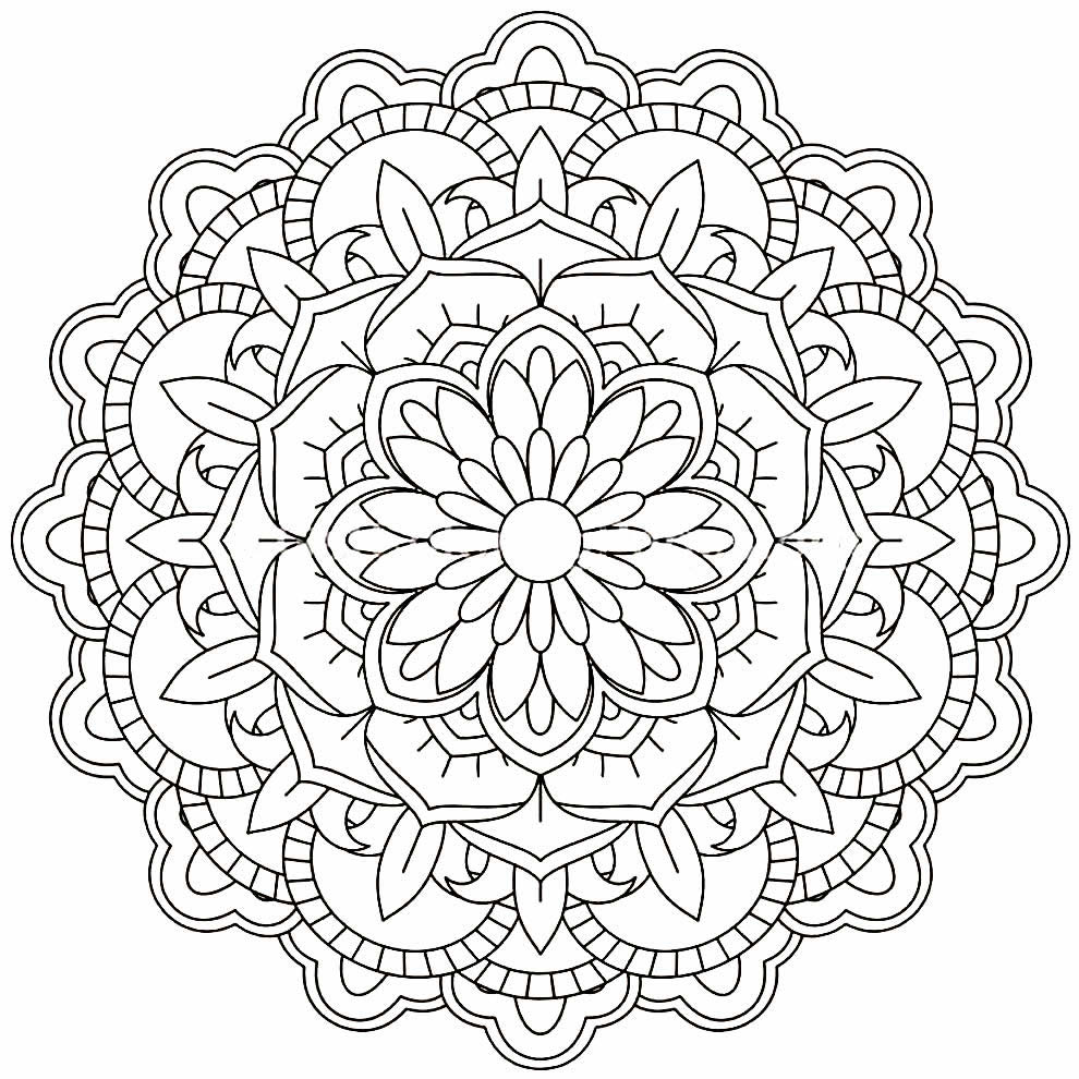 Molde de Mandala para imprimir