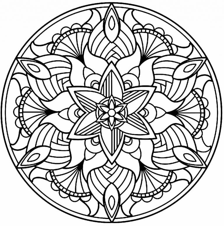 50+ Desenhos de Mandala para imprimir e colorir - Como fazer em casa