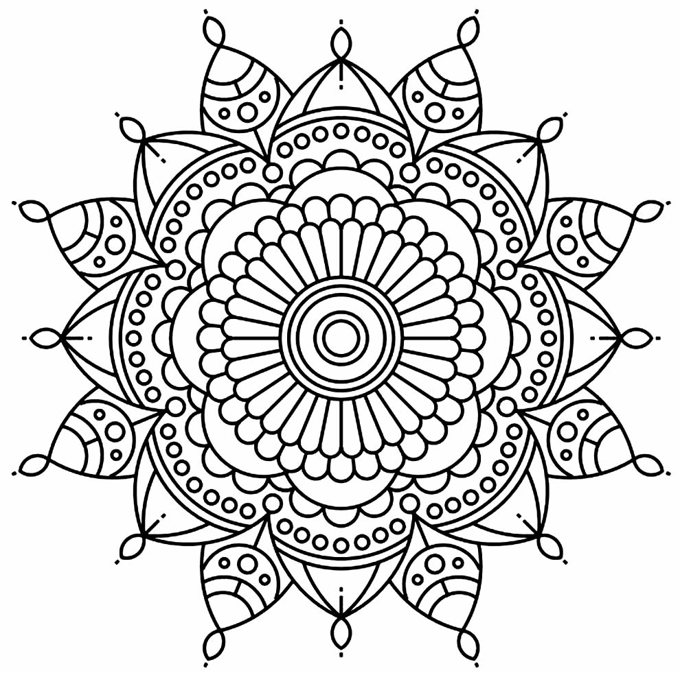 Molde de Mandala para imprimir