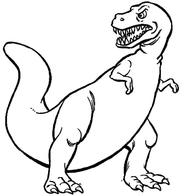 50+ Desenhos de T-Rex para colorir e imprimir - Como fazer em casa