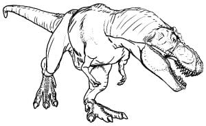 50+ Desenhos de T-Rex para colorir e imprimir - Como fazer em casa