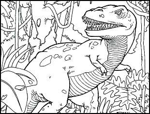 Desenhos de T-Rex para colorir e imprimir