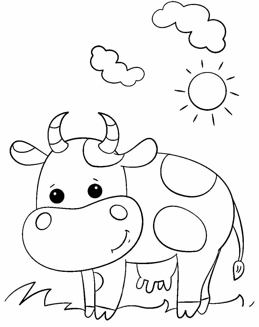 Desenho de Vaca cabeçuda para Colorir - Colorir.com