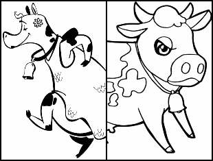 Desenhos para colorir de vaquinha