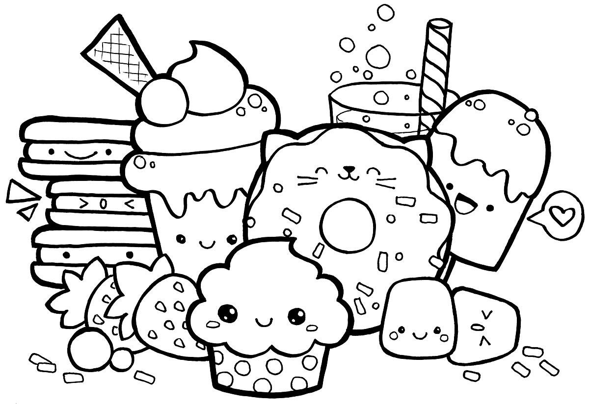 Kawaii Para Colorir - Imprimir