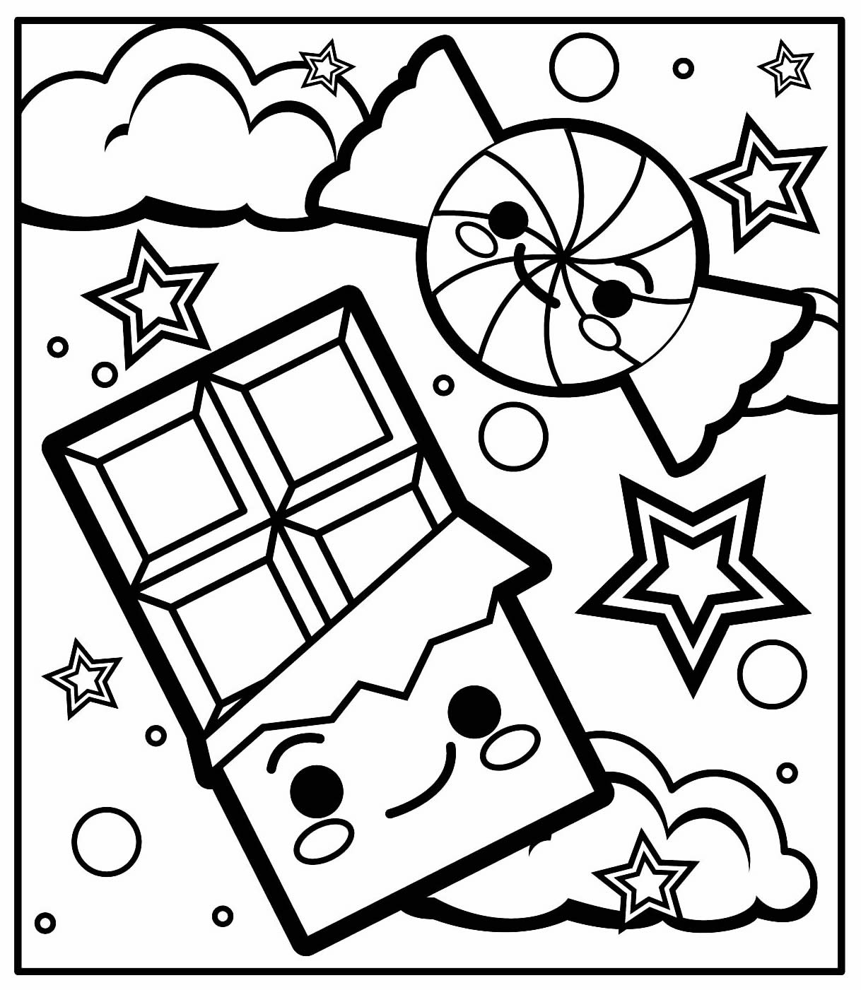 Desenhos de Kawaii Halloween para Colorir e Imprimir - Colorir Tudo