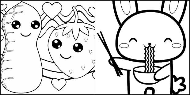 50+ Desenhos de Kawaii para colorir - Como fazer em casa  Desenhos fofos  para colorir, Bonitos desenhos fáceis, Desenhos kawaii