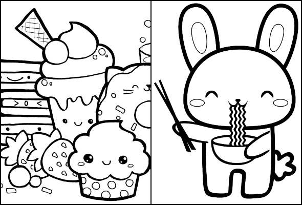 50+ Desenhos de Kawaii para colorir - Dicas Práticas