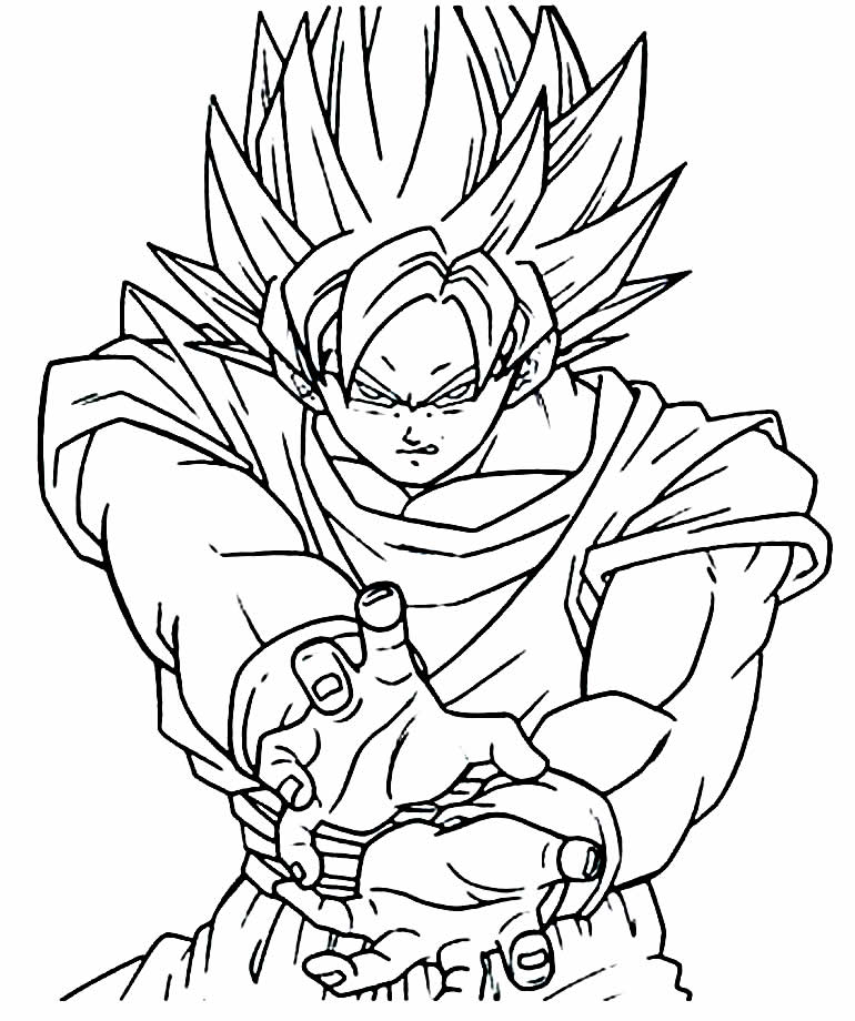 Imagem do Goku para pintar