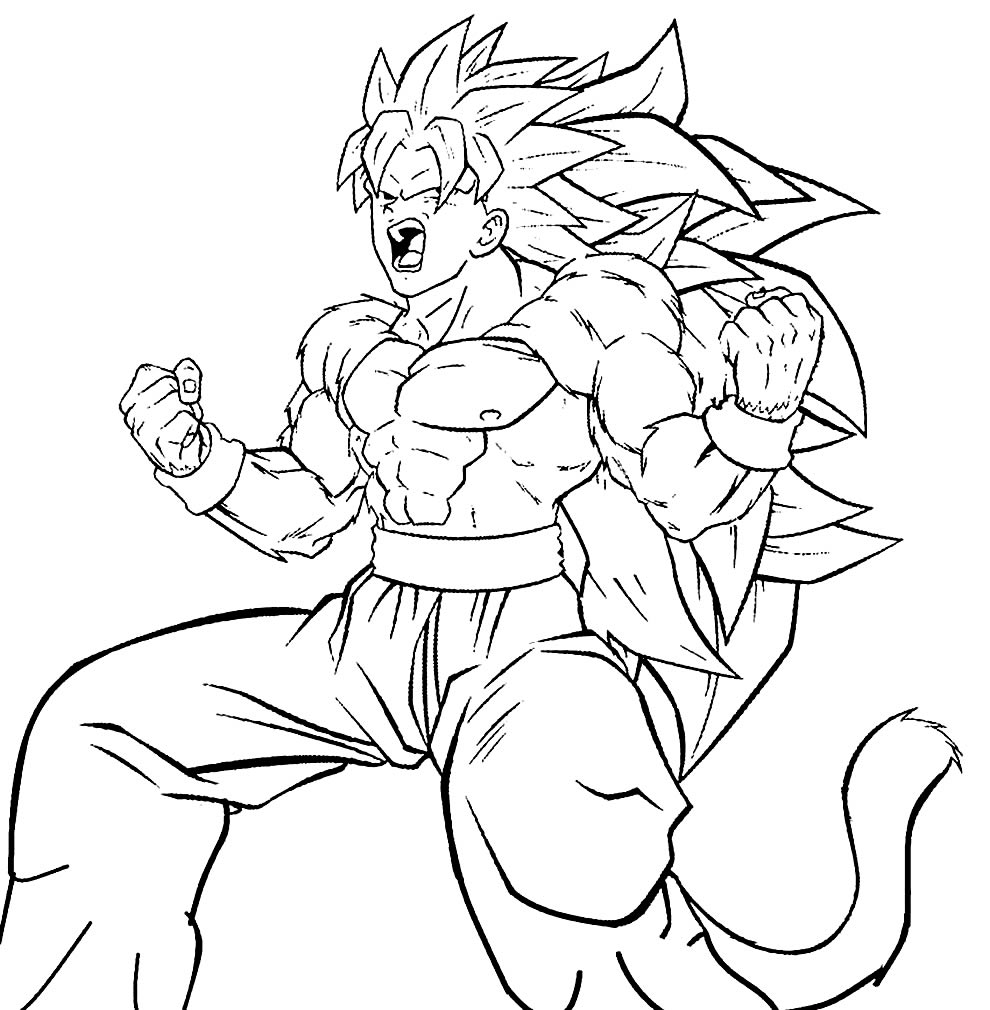 Goku Super Saiyan 5 - Desenho e Dicas para Colorir 