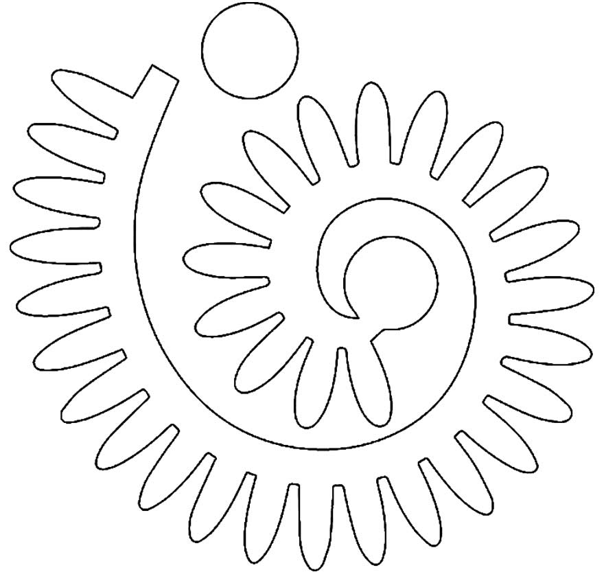 Molde em espiral de flor