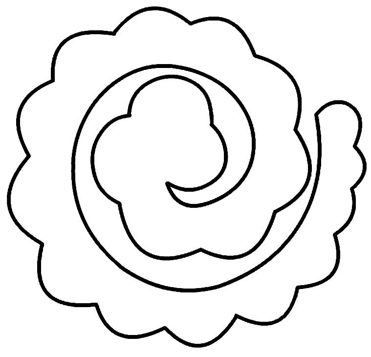 Molde para fazer flor em espiral