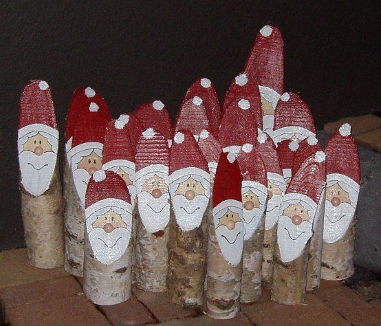Enfeites de Natal com galhos secos e madeira