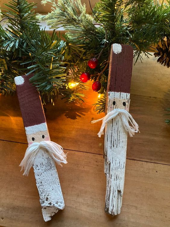 Enfeites de Natal com galhos secos e madeira - Como fazer em casa