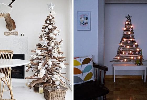 Árvore de Natal de madeira - Como fazer em casa Natalino