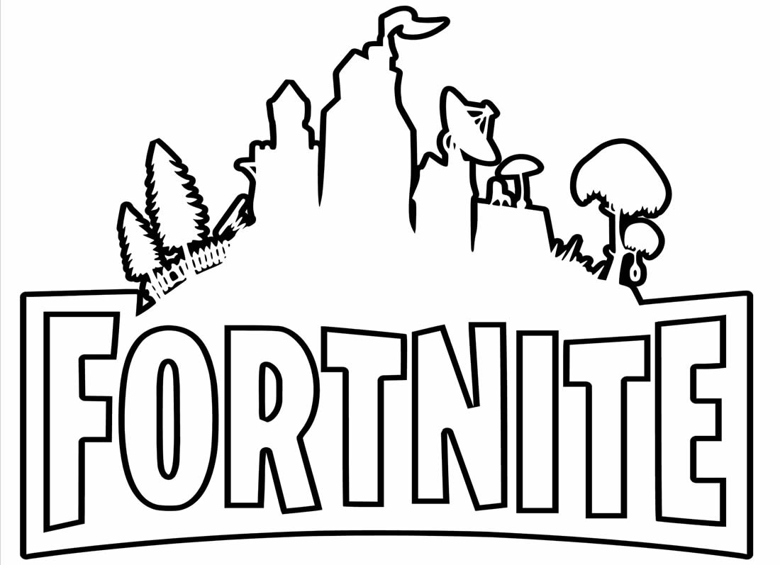 Desenho de Fortnite para pintar