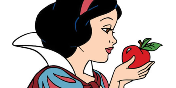 Que gostava do desenho da branca de neve colorido