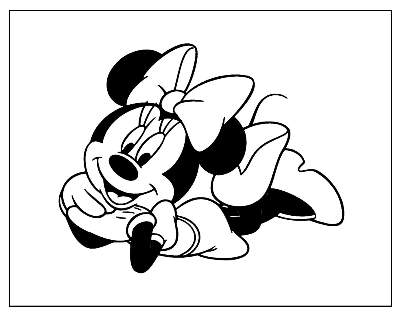 Desenho da Minnie para colorir