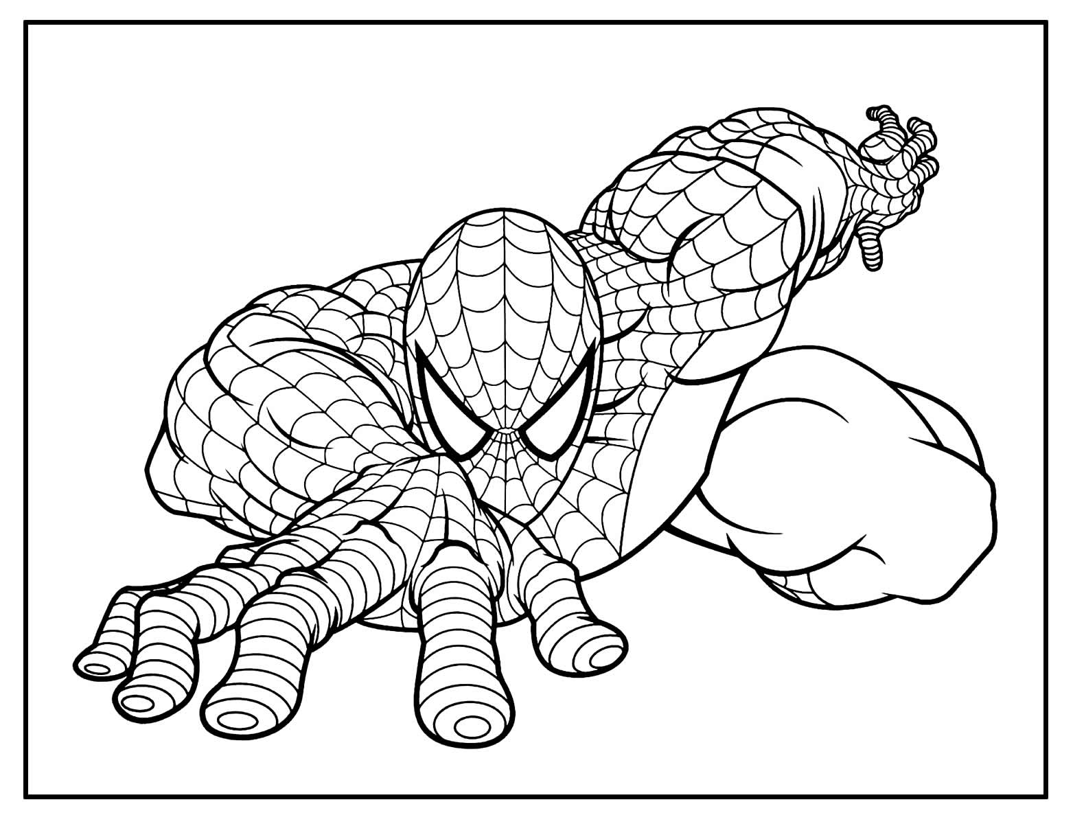 Página para colorir do Homem-Aranha