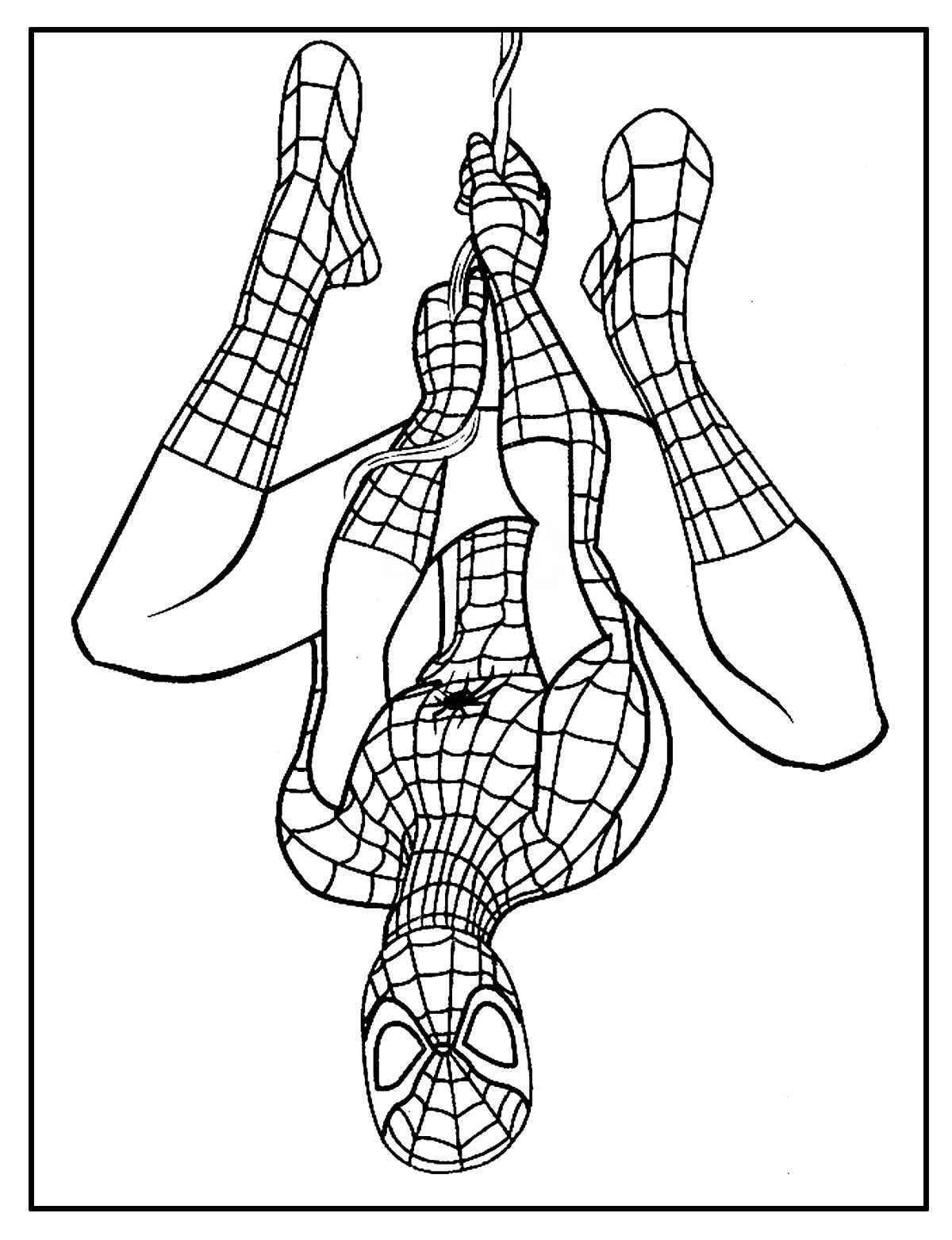 Página para colorir do Homem-Aranha