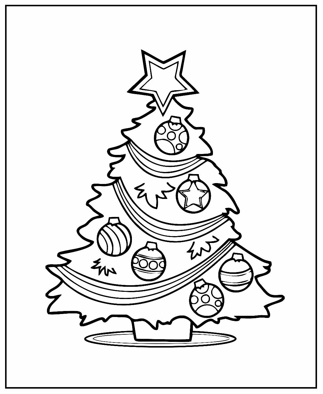 Desenhos de Árvore de Natal para colorir