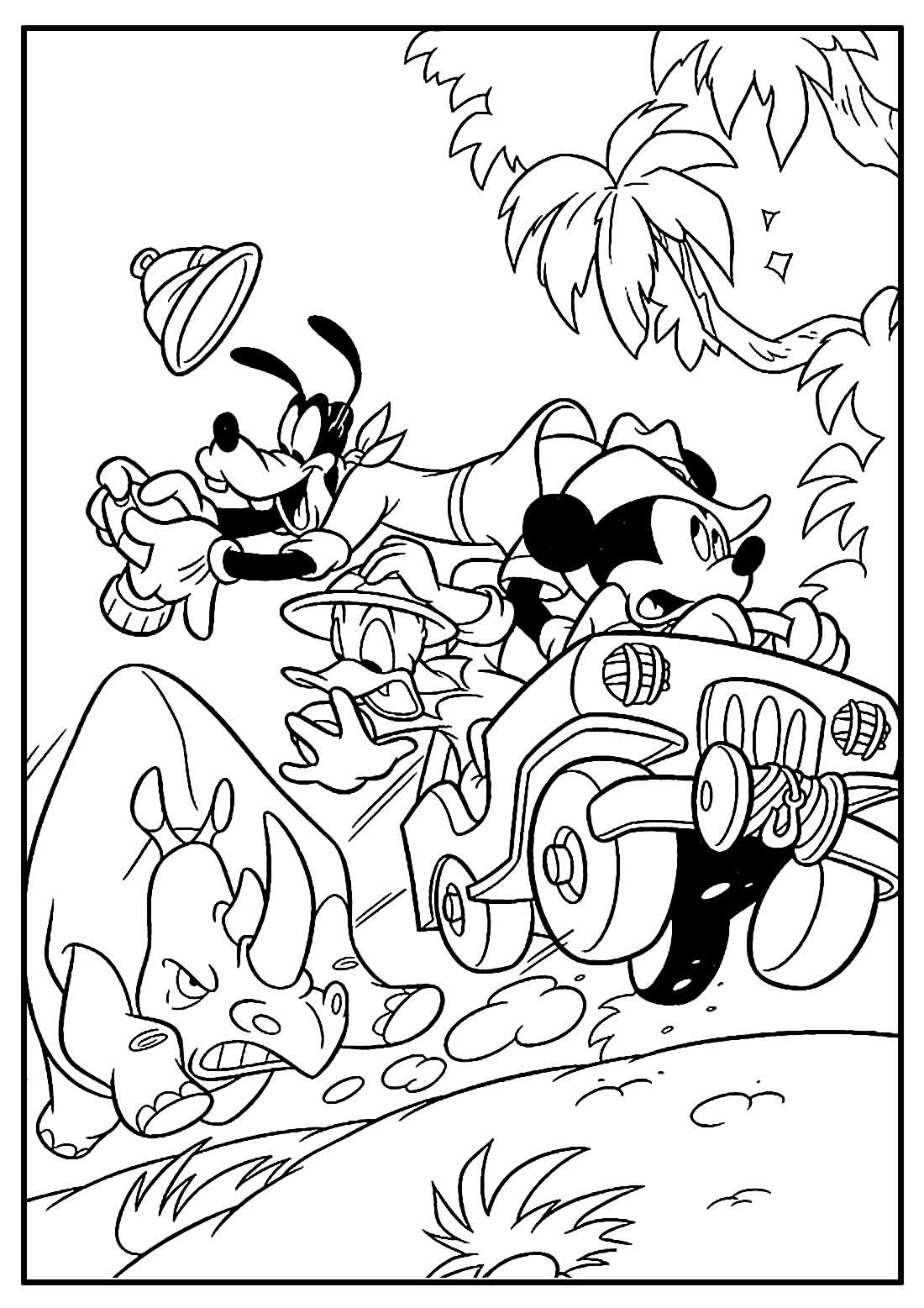 Página para colorir do Mickey