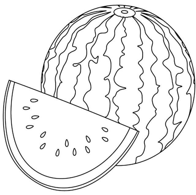 desenho de melancia para colorir