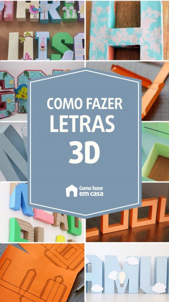 Como Fazer Letras 3d Como Fazer Em Casa Com Moldes