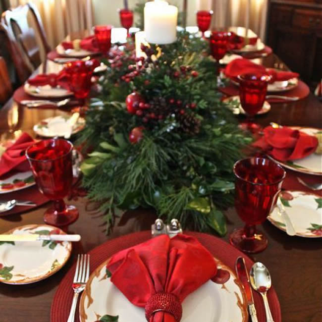 Decoração de Natal para mesas