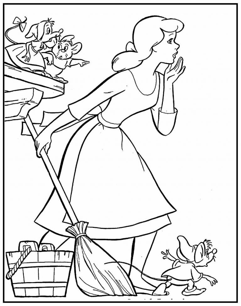 30+ Desenhos da Cinderela para colorir - Como fazer em casa