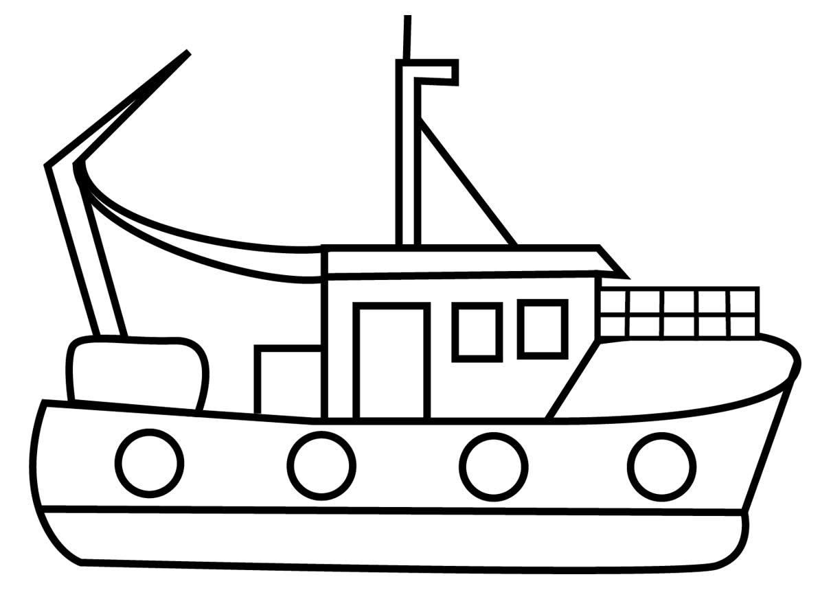 Desenho de Navio para colorir