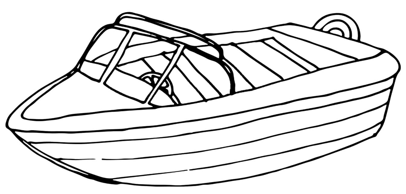 Desenho de Barcos para colorir