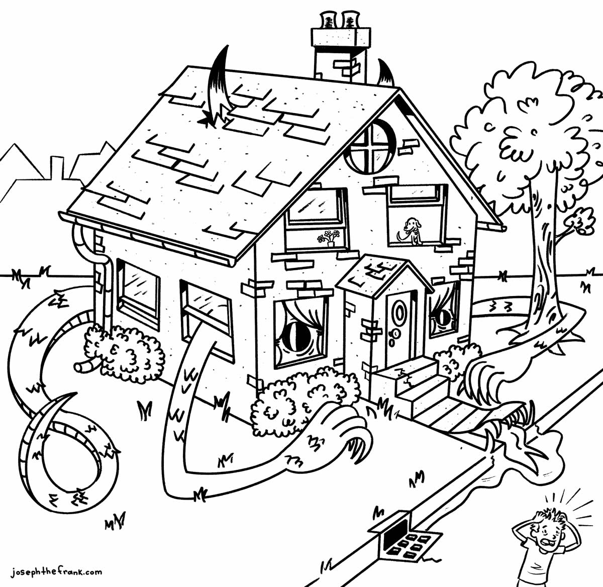 Desenho para colorir de Casa