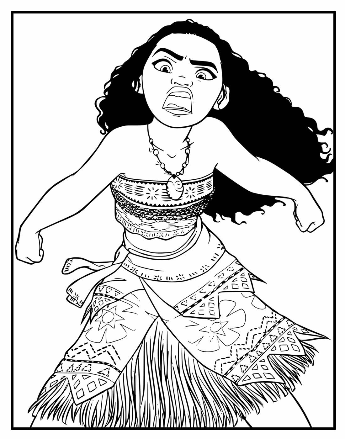Desenhos de Moana para colorir